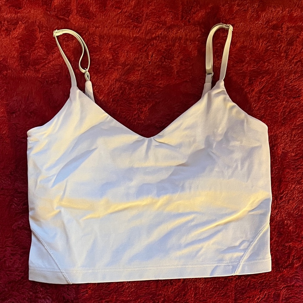Light Teal Lululemon Spaghetti Strap Crop Tank